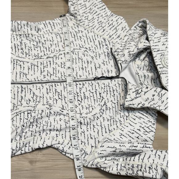 Lululemon Rare Scuba Hoodie II Sz 8 Manifesto Script Ghost RARE Jacket Size 8 - Picture 14 of 16